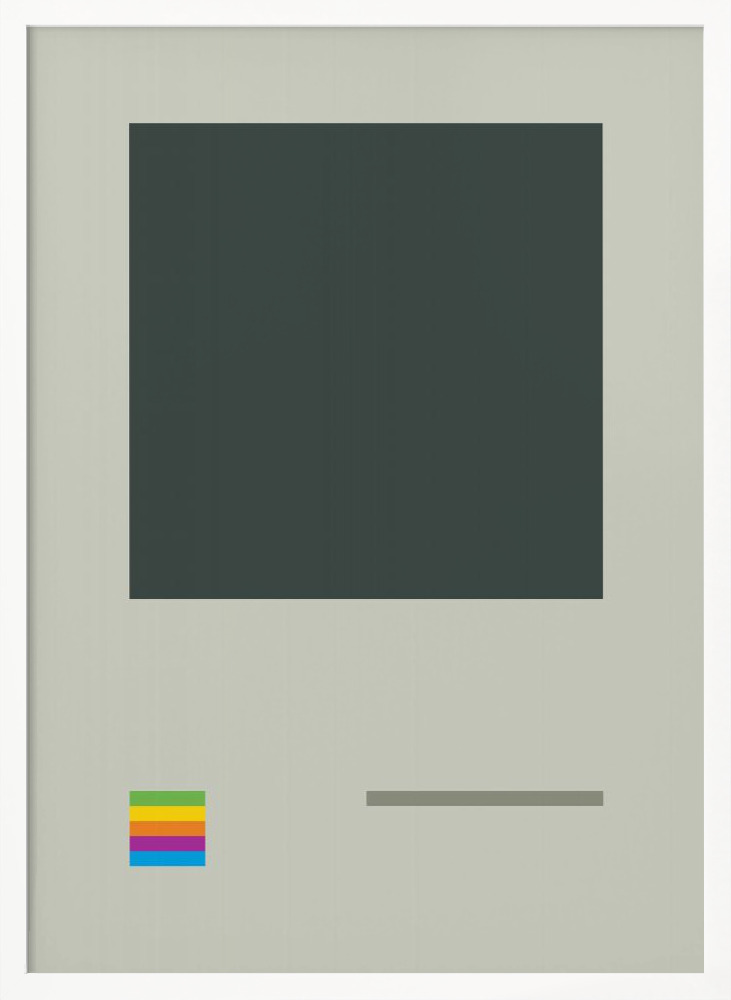 Poster - Abstract 01 white wood poster frame