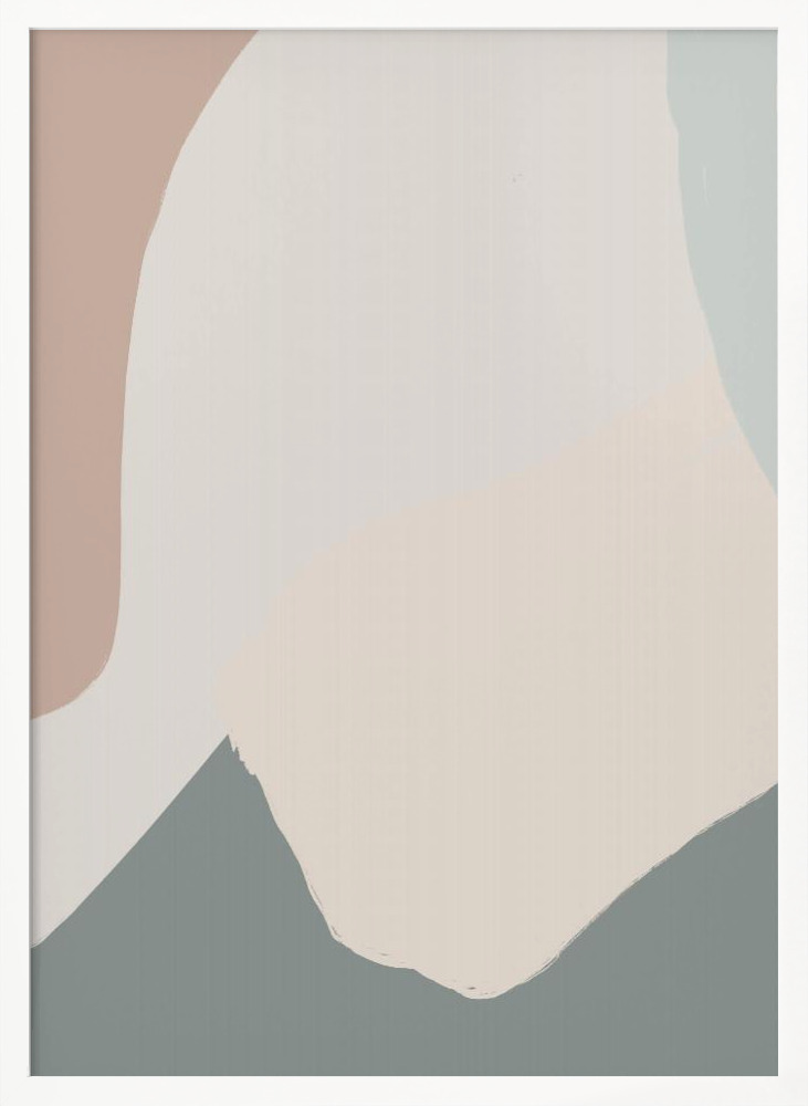 Poster - Soothing Beige Abstract posterframe wit hout