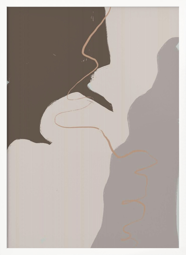 Affiche - Abstract cadre de poster en bois blanc