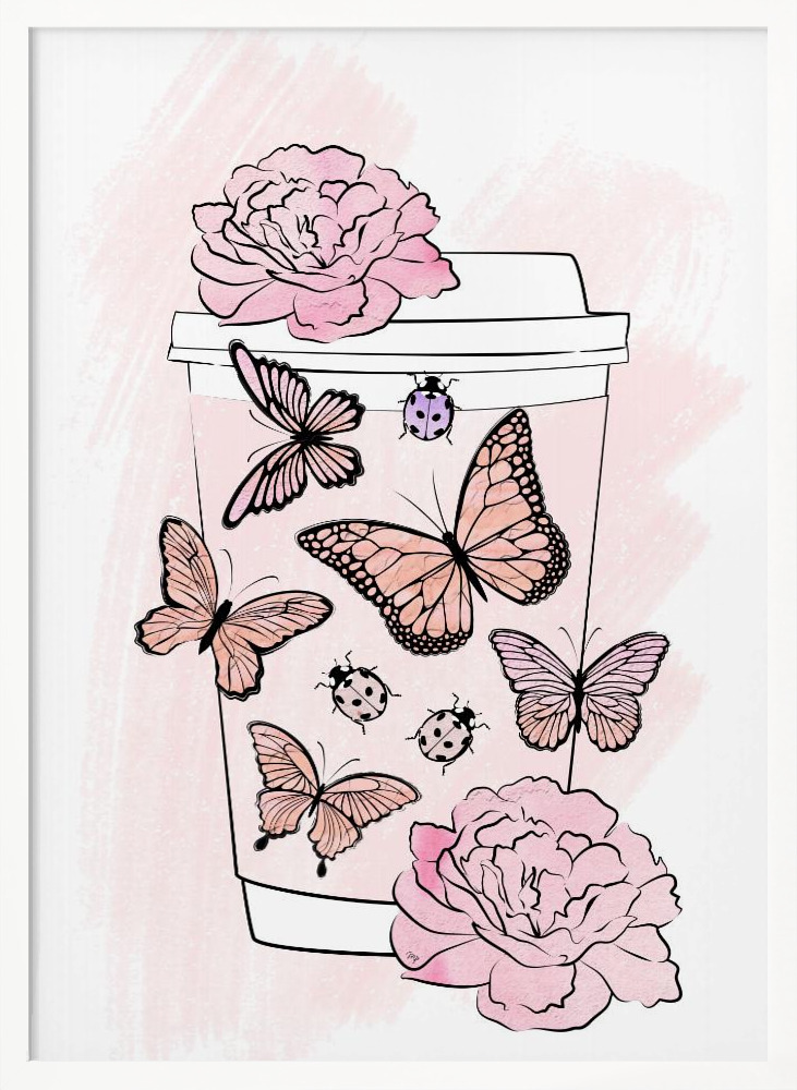 Poster - Summer Coffee posterframe wit hout