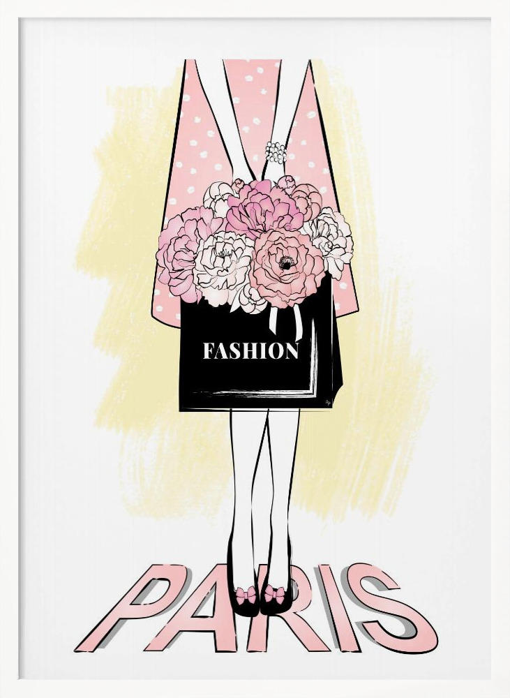 Poster - Fashion Girl posterframe wit hout
