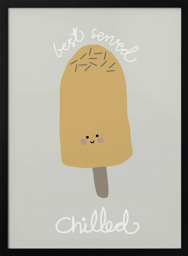 Poster - Chilled Ice Cream dark wood poster frame