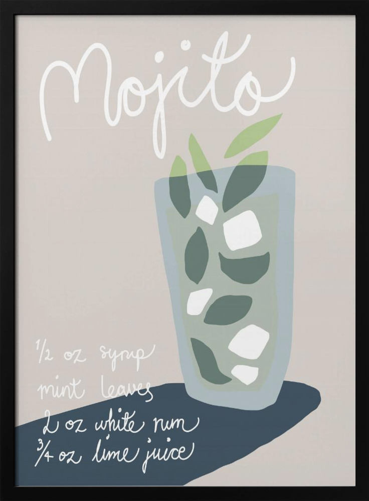 Poster - Mojito dark wood poster frame