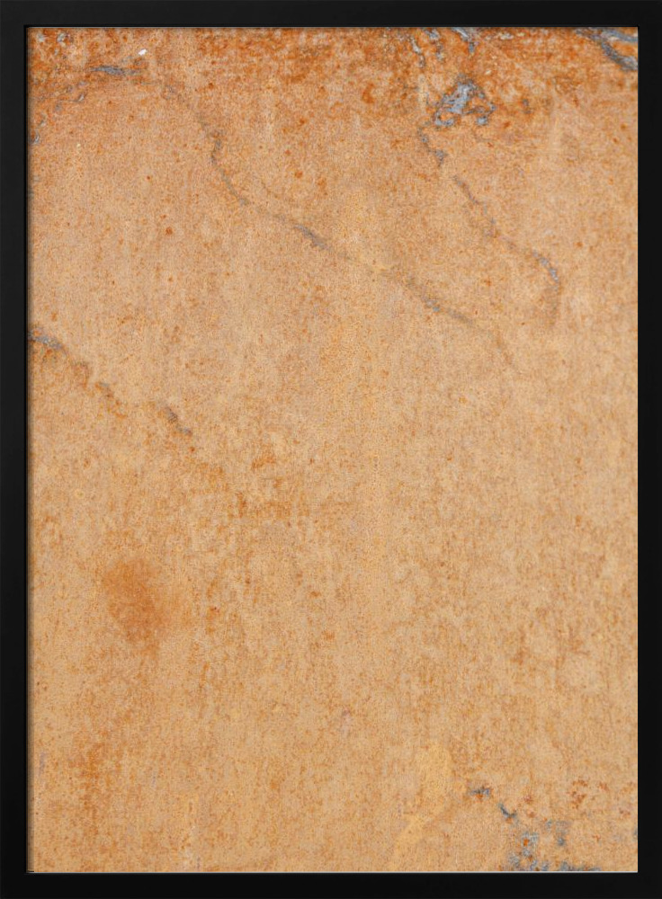 Poster - Orange wall dark wood poster frame
