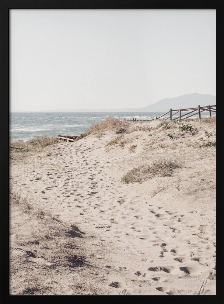 Poster - Beach_007 posterrahmen aus dunklem Holz