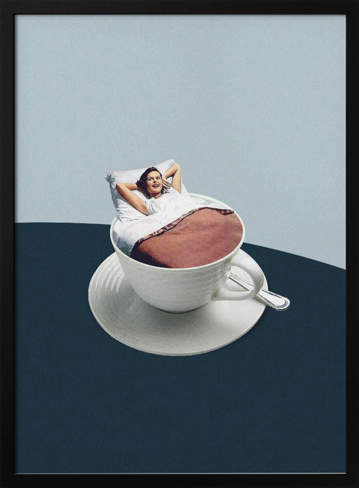 Poster - Morning rituals dark wood poster frame