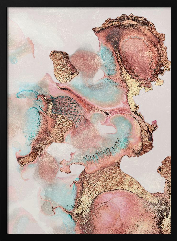 Poster - Pretty Ink posterframe van donker hout