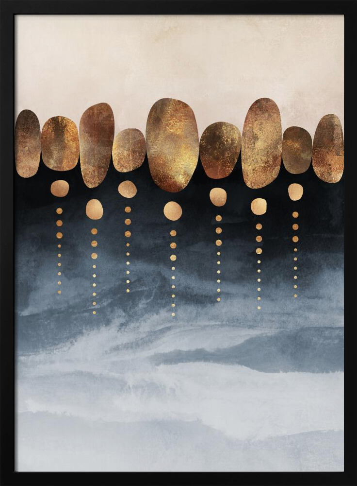 Poster - Natural Abstraction posterframe van donker hout
