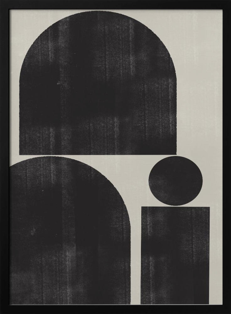 Poster - Shape Study No1. dark wood poster frame