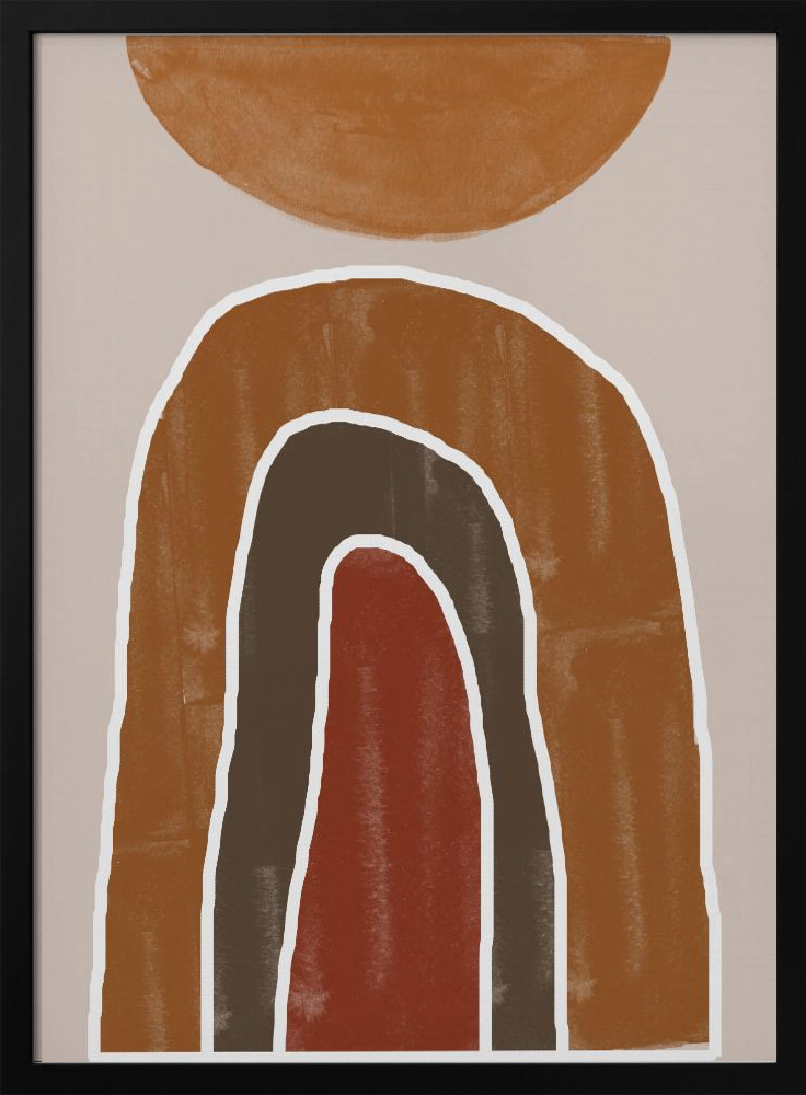 Affiche - Abstract Rainbow cadre de poster en bois foncé