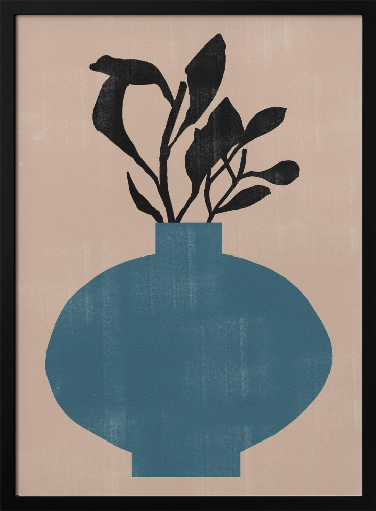 Poster - Vase No8. dark wood poster frame