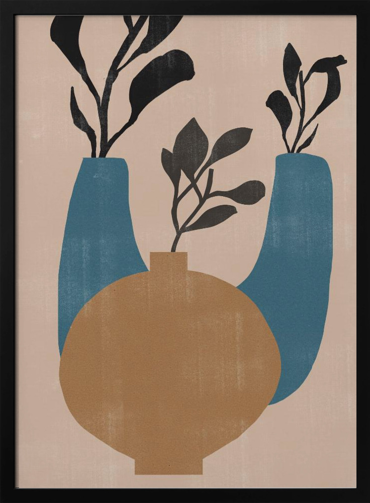 Poster - Vases No7. dark wood poster frame