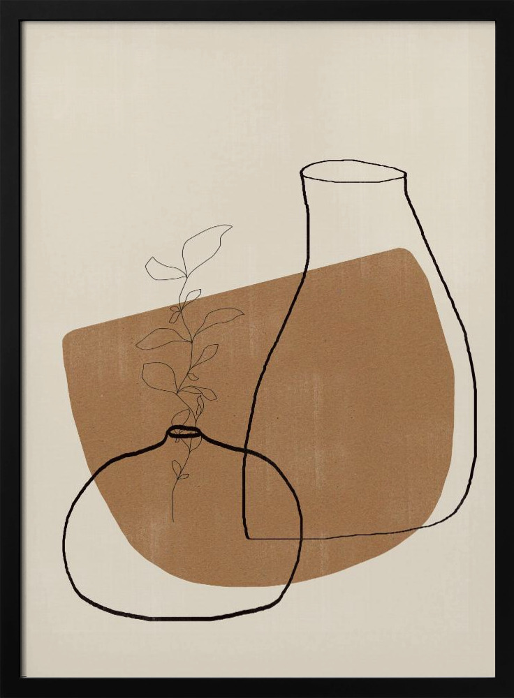Poster - Vases No12. dark wood poster frame