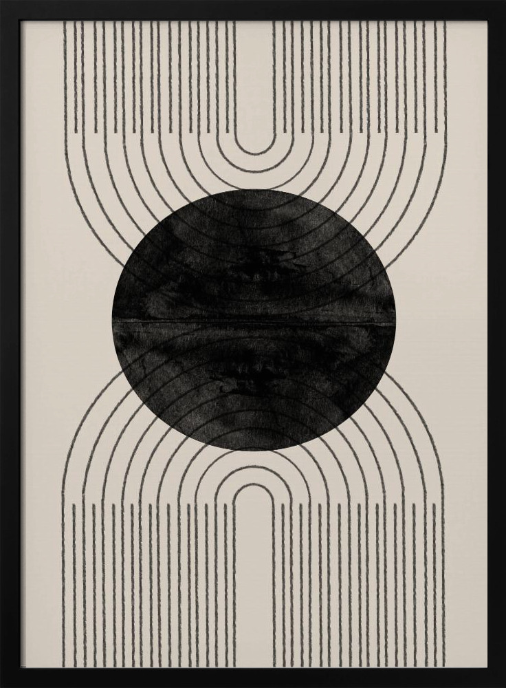 Poster - Arch Composition No3. dark wood poster frame