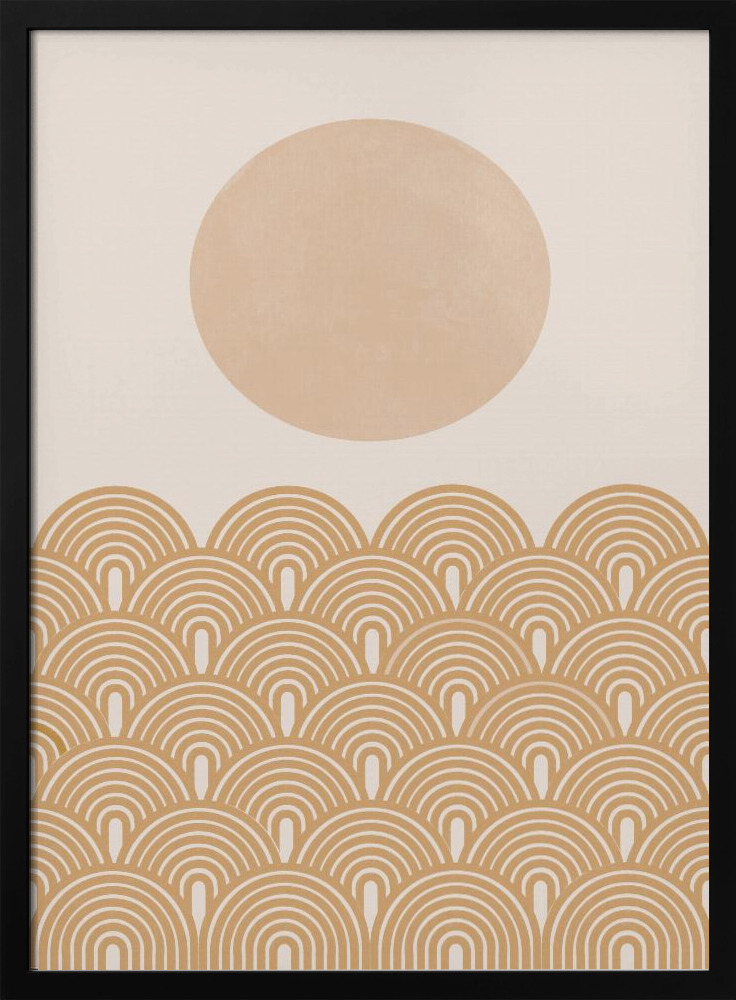 Poster - Retro Summer posterframe van donker hout