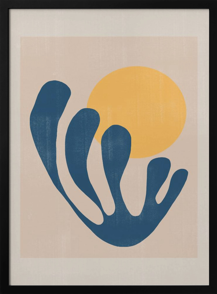 Poster - Modern Plant No1. dark wood poster frame