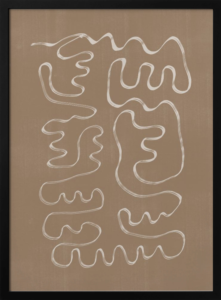 Poster - Abstract Lines No1. posterrahmen aus dunklem Holz