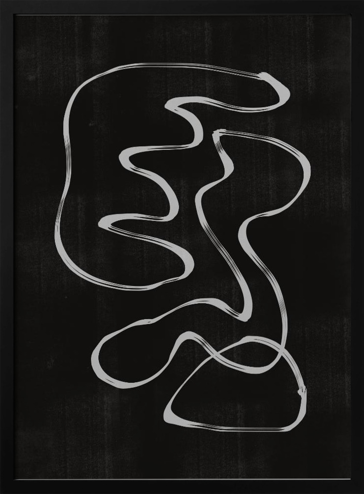 Poster - Abstract Line No3. posterrahmen aus dunklem Holz