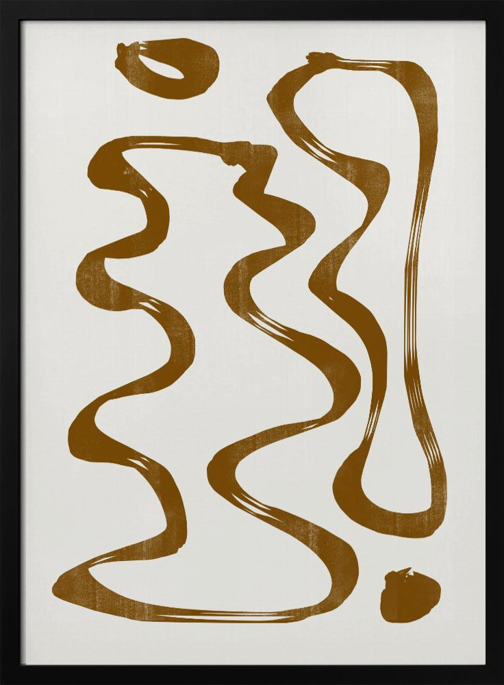 Poster - Abstract Line No7. posterrahmen aus dunklem Holz
