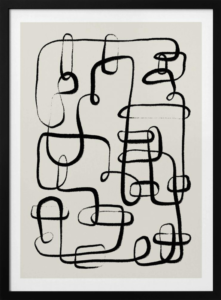 Poster - Chains posterrahmen aus dunklem Holz