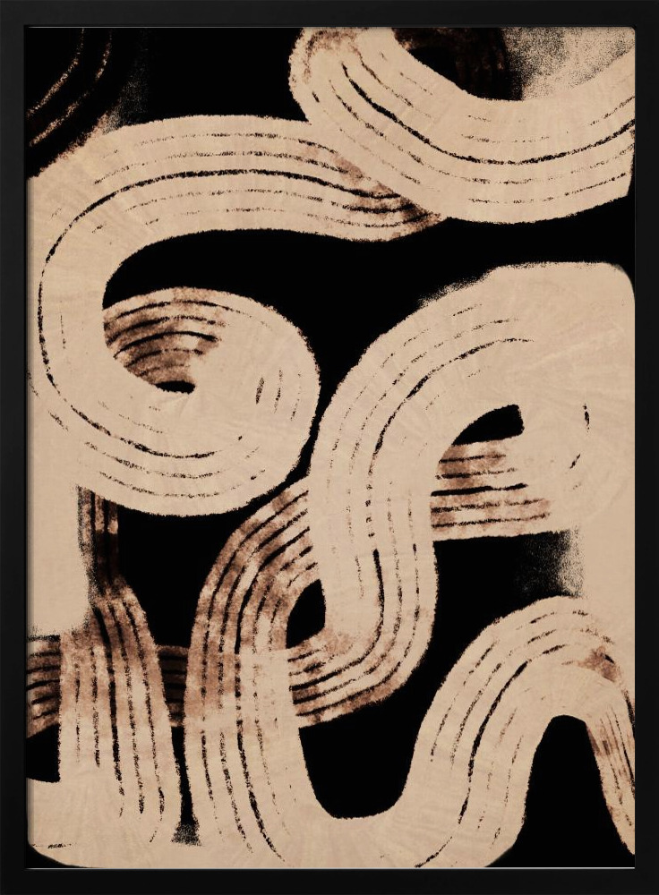 Poster - Paths dark wood poster frame
