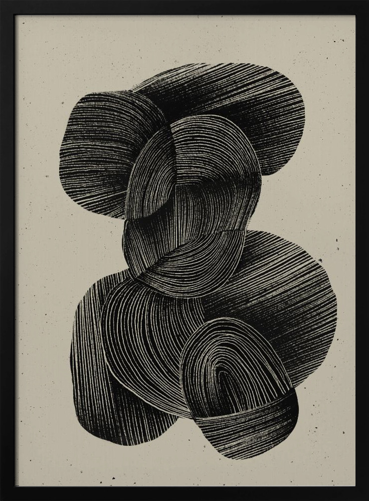 Poster - Straw No 2 dark wood poster frame