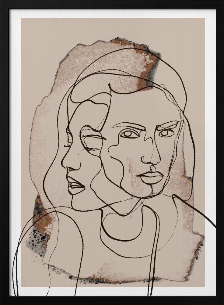 Poster - Time Whispers posterrahmen aus dunklem Holz