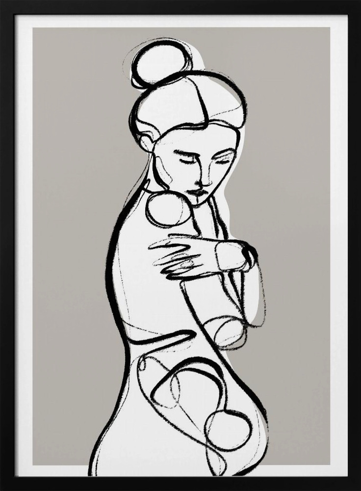Poster - You And I dark wood poster frame
