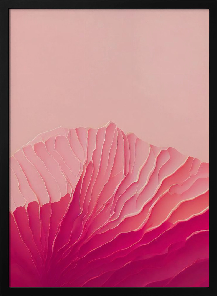 Poster - Pink Coral dark wood poster frame