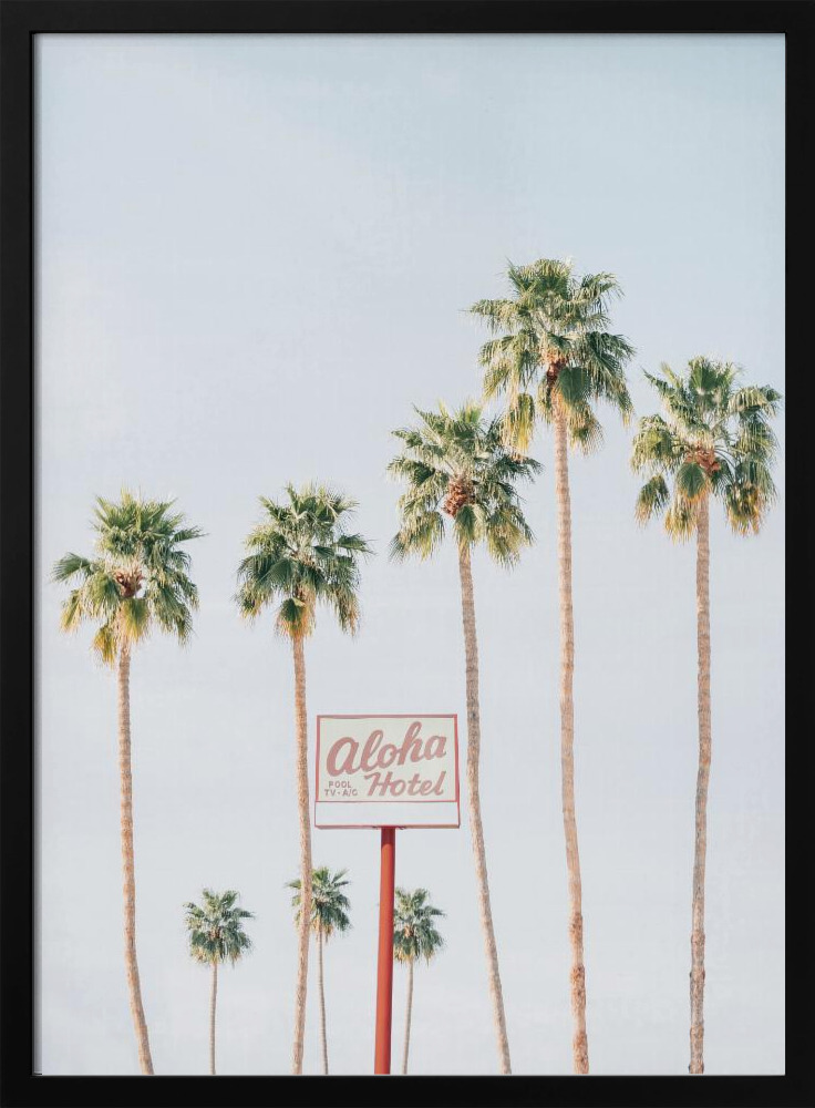 Poster - Aloha Hotel dark wood poster frame