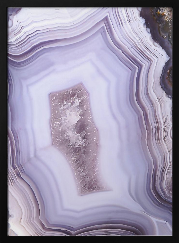 Plakat - Purple Agate ramka na plakat z ciemnego drewna