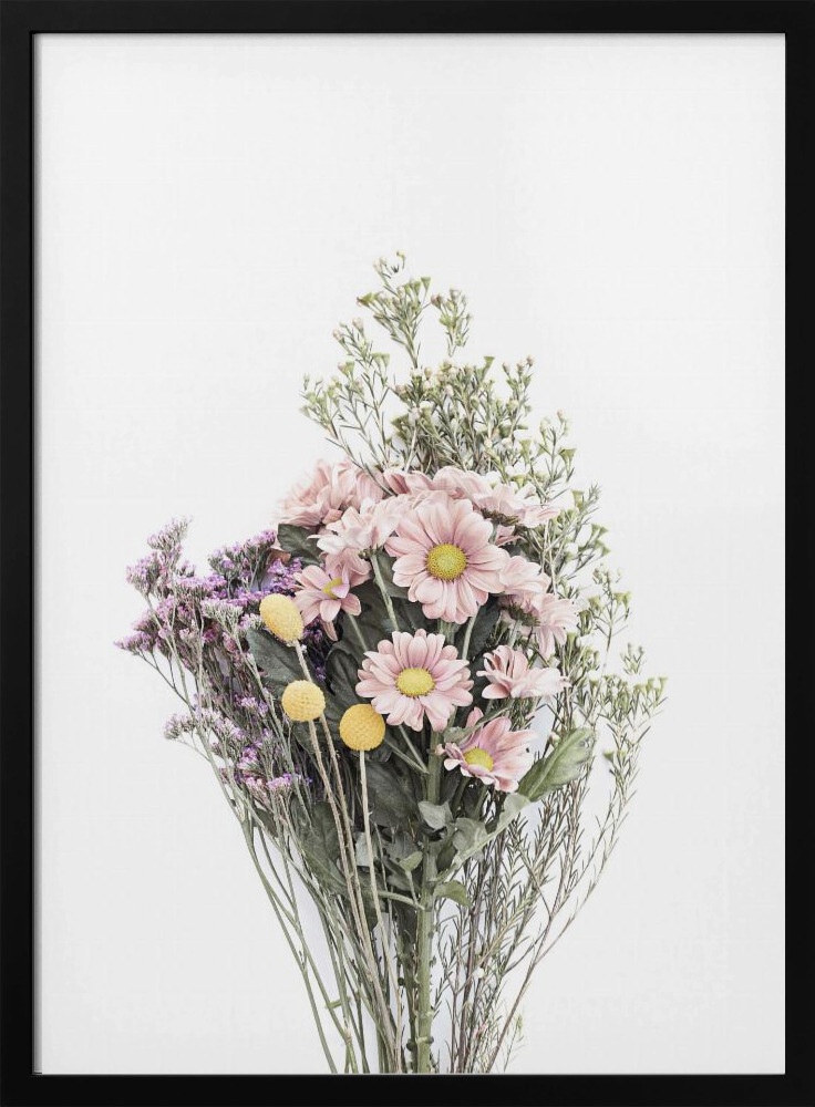 Poster - Wildflowers dark wood poster frame