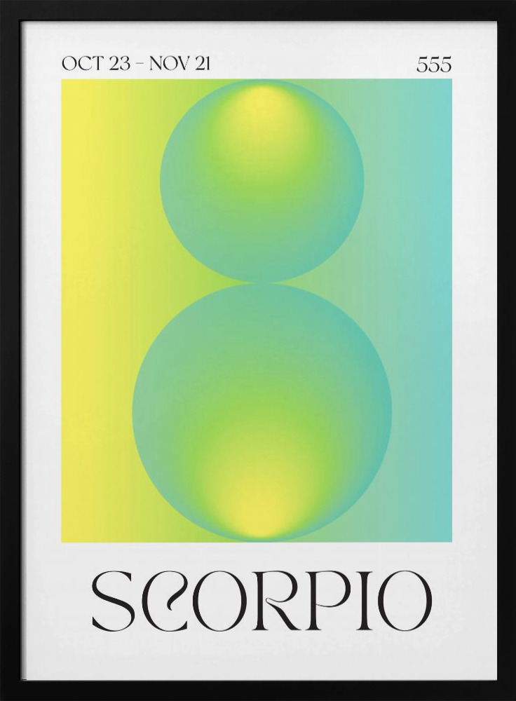 Poster - Scorpio posterframe van donker hout
