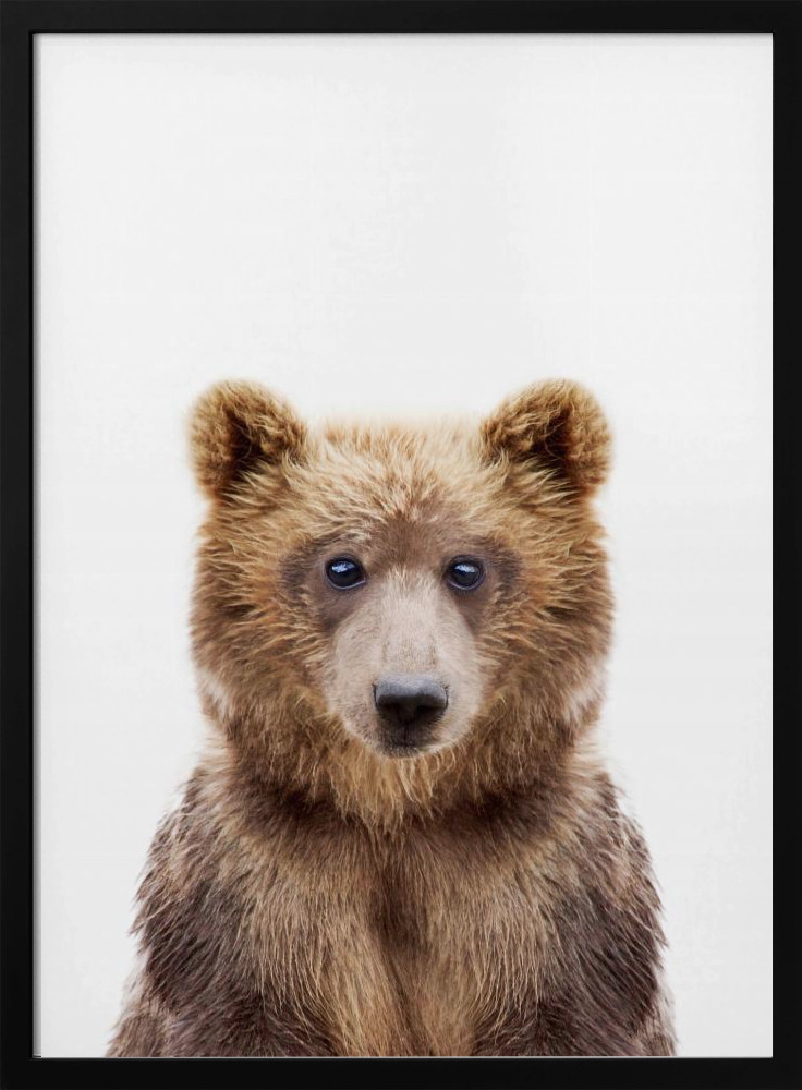 Poster - Baby Bear dark wood poster frame