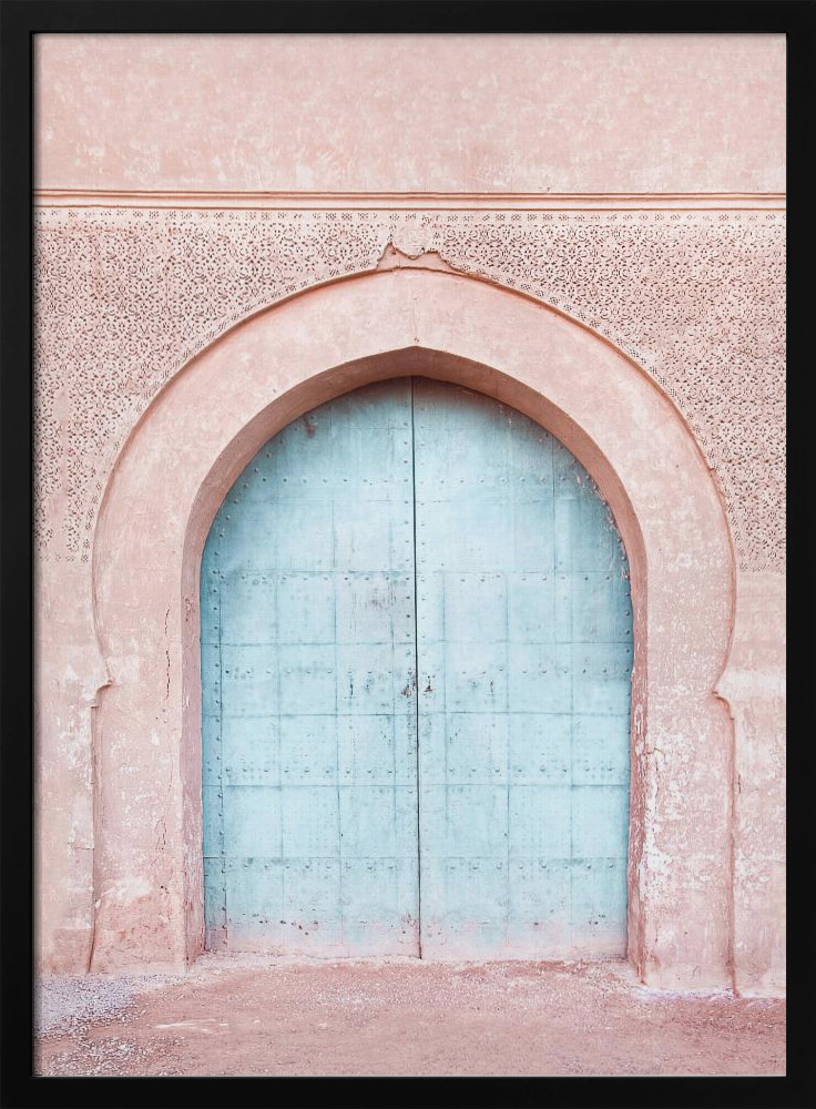 Poster - - Turquoise Door dark wood poster frame