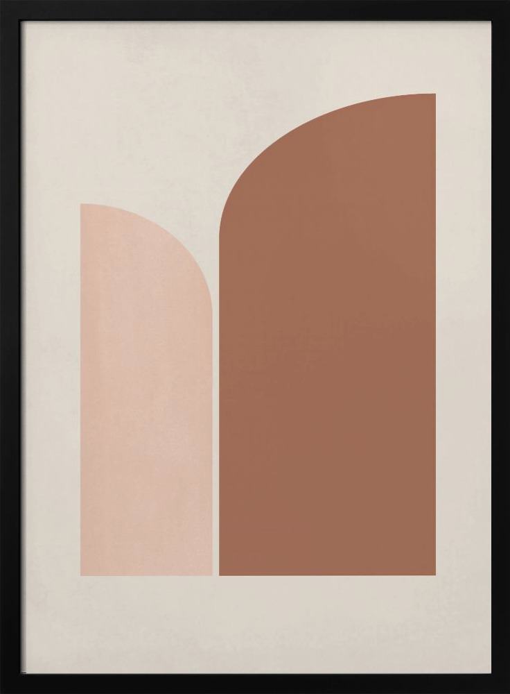 Poster - Retro Geometric dark wood poster frame