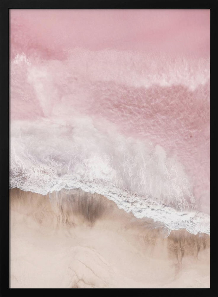 Affiche - Pink Sea cadre de poster en bois foncé