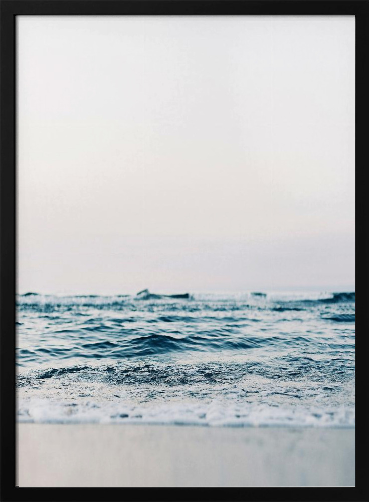 Poster - Abstract Waves dark wood poster frame