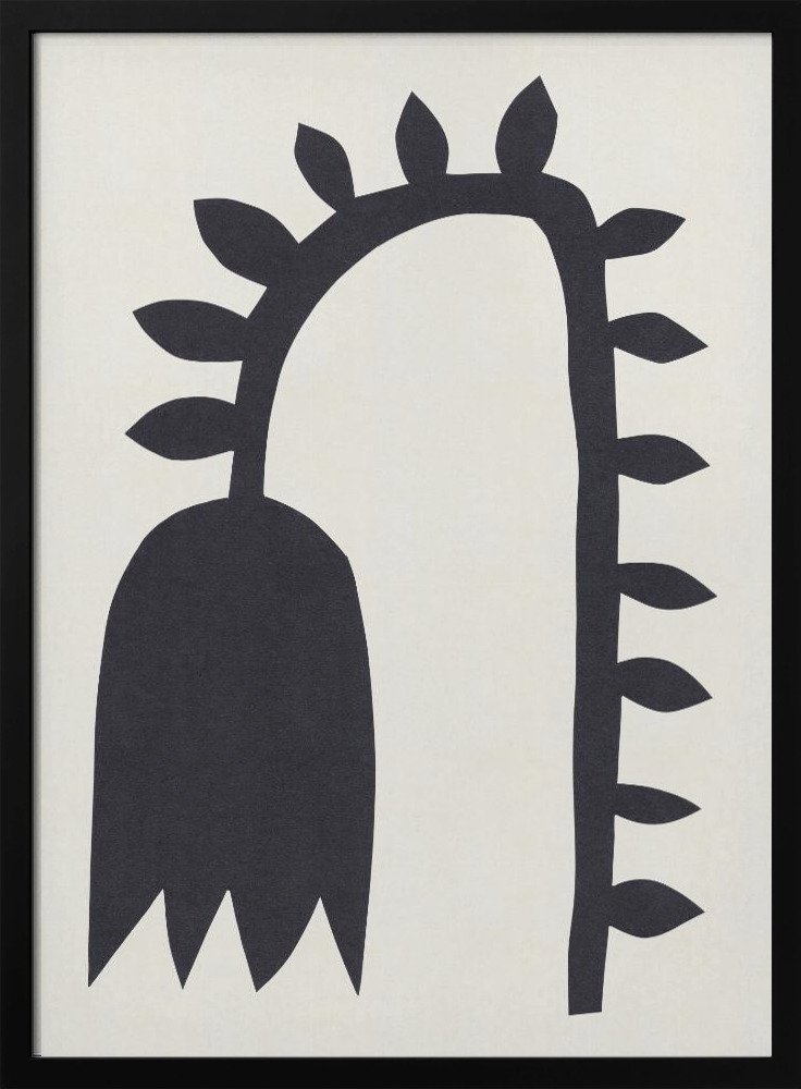 Poster - Black Tulip #1 dark wood poster frame