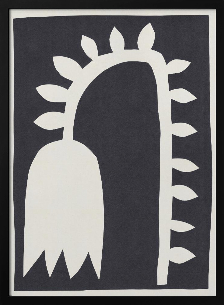 Poster - Black Tulip #2 dark wood poster frame
