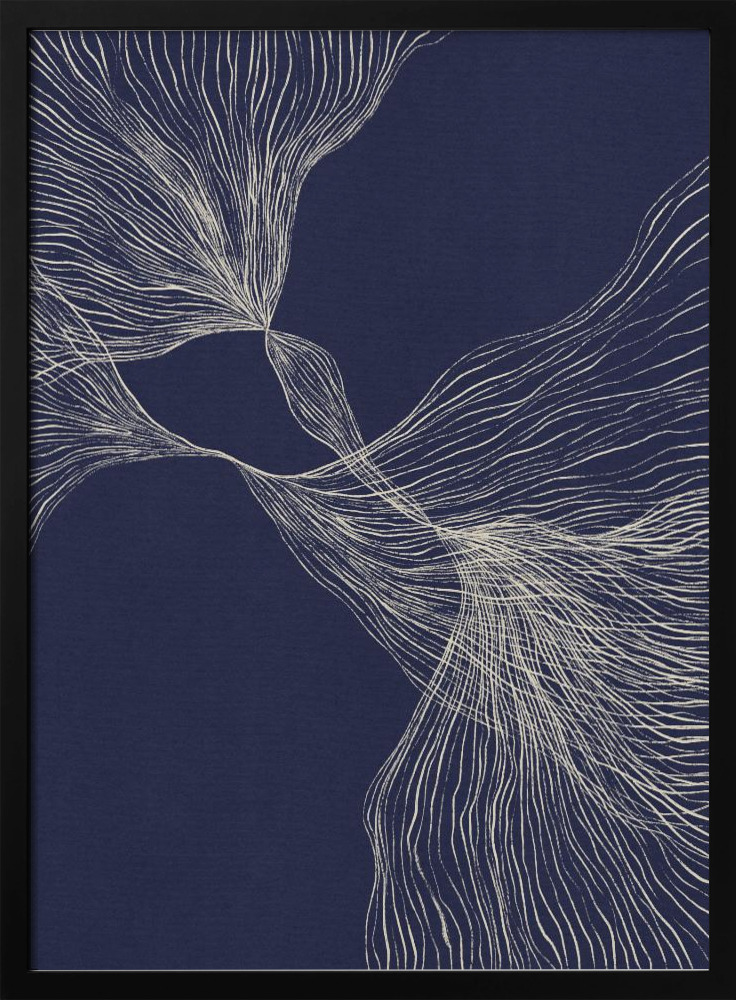 Poster - Interaction #1 dark wood poster frame