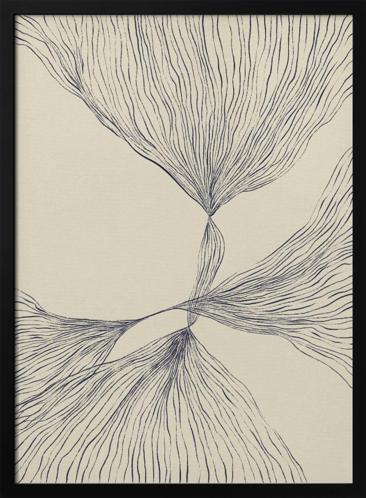 Poster - Interaction #2 dark wood poster frame