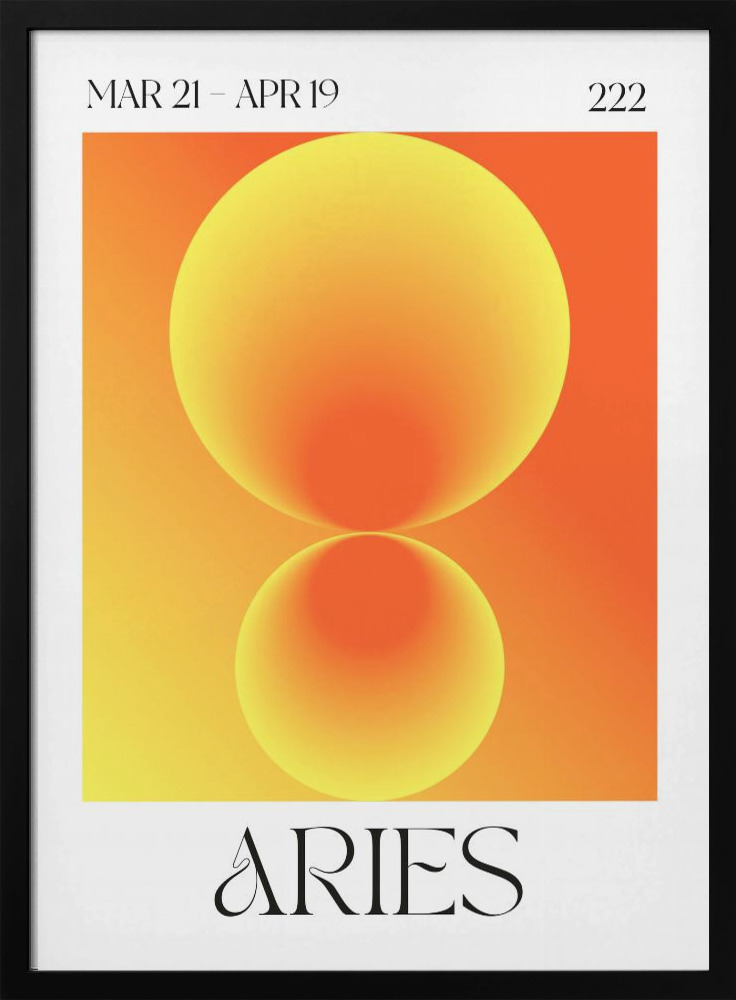 Poster - Aries dark wood poster frame