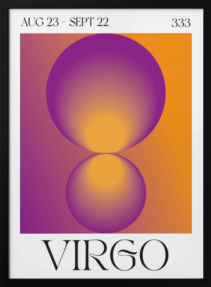 Poster - Virgo posterframe van donker hout