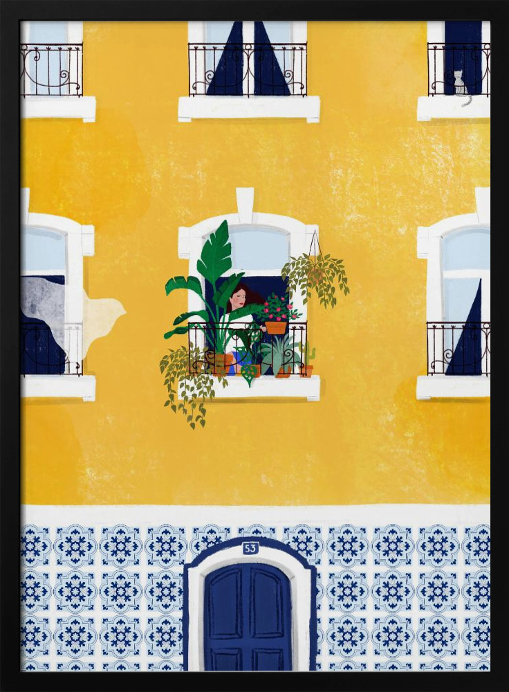 Poster - Lisbon dark wood poster frame