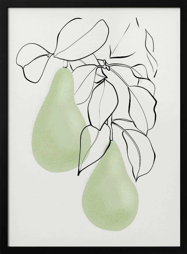 Póster - Wen pears dark wood poster frame