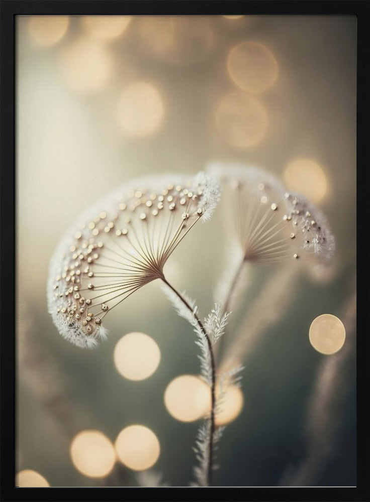 Poster - Golden Pearls dark wood poster frame