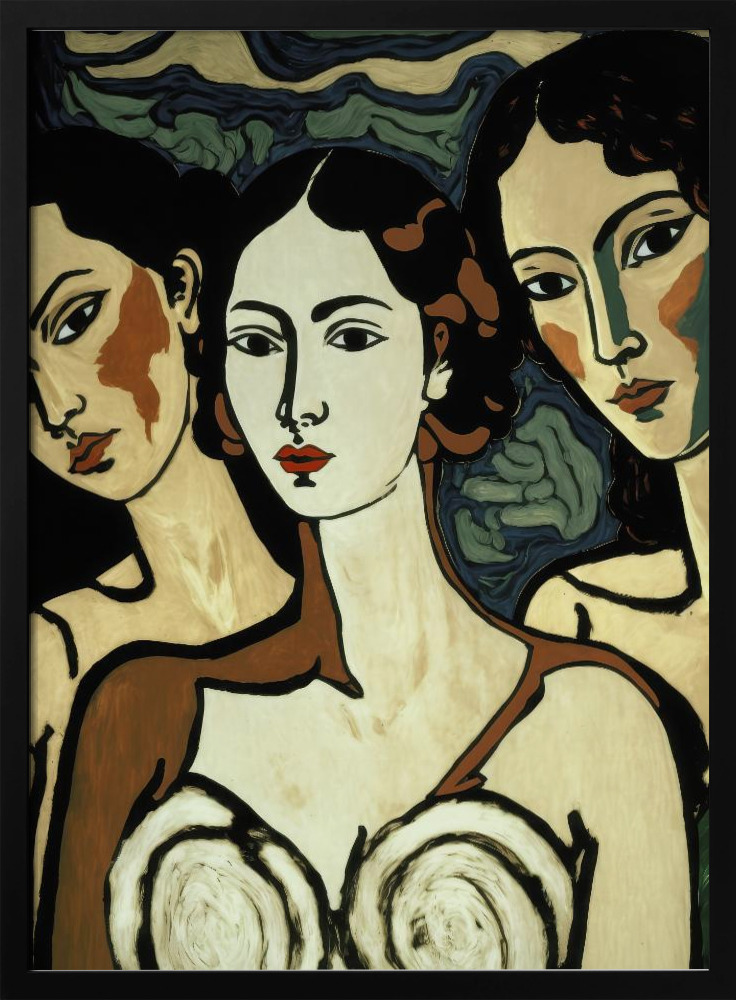 Poster - The Soul Sisters dark wood poster frame