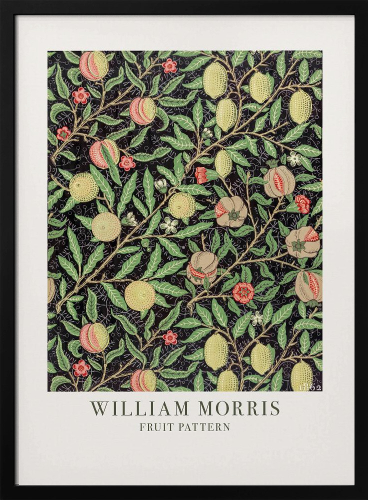 Poster - Fruit Pattern dark wood poster frame
