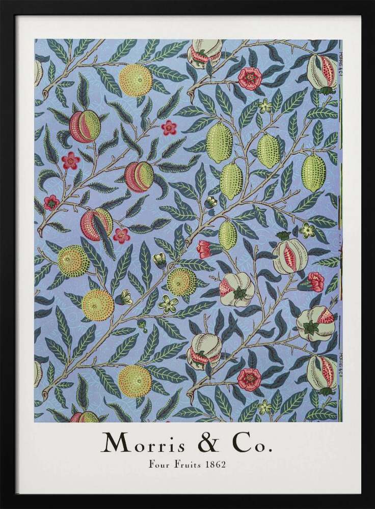 Poster - Four Fruits dark wood poster frame